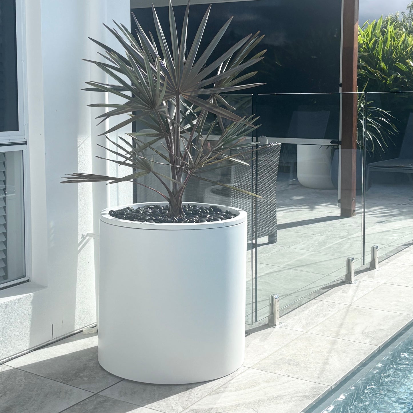 Cylinder Pot • White