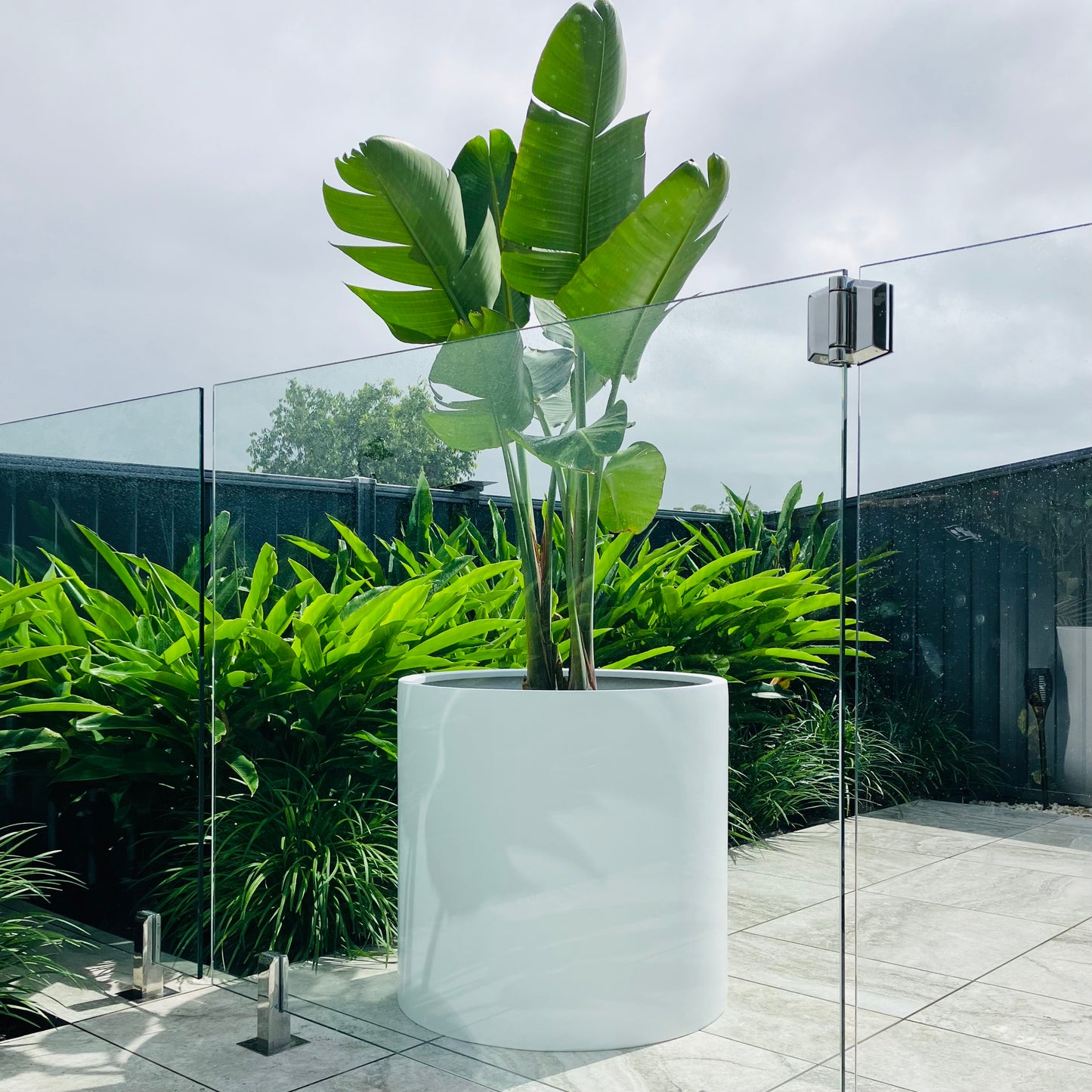 Cylinder Pot • White