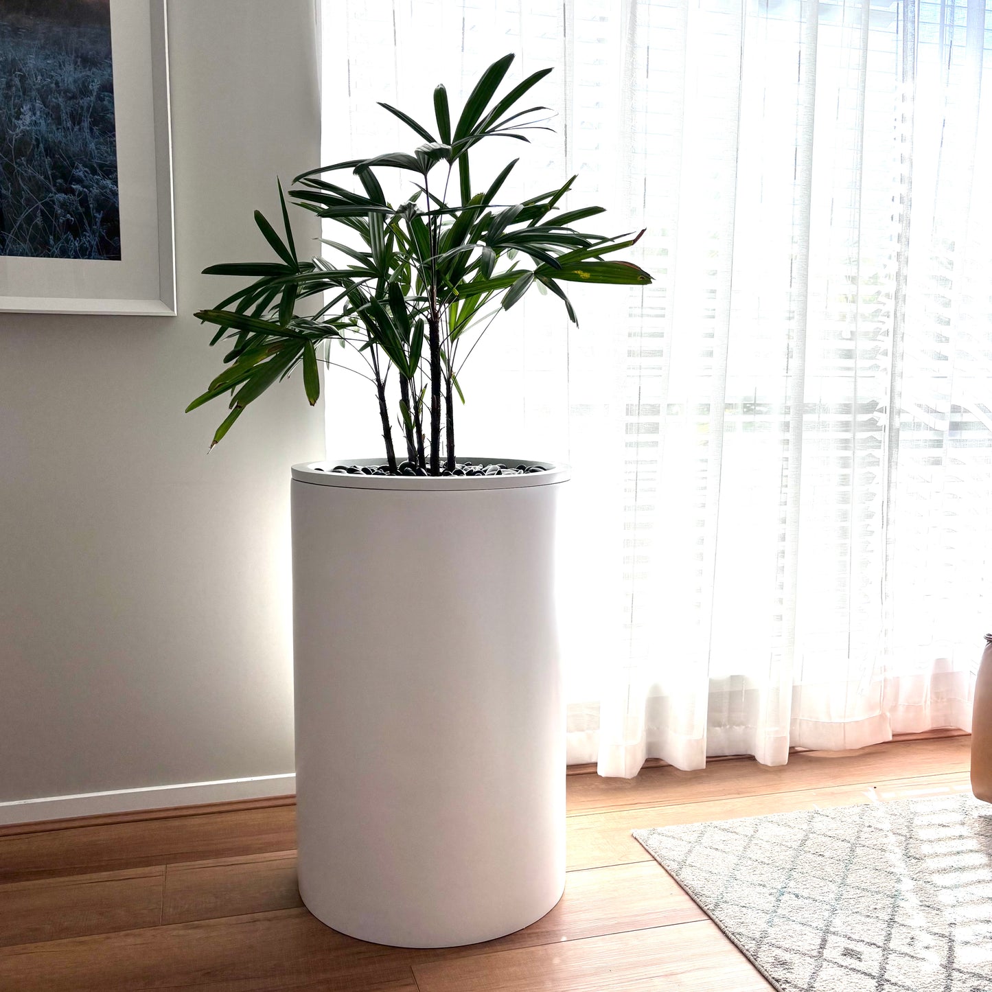 Tall Cylinder Pot • White