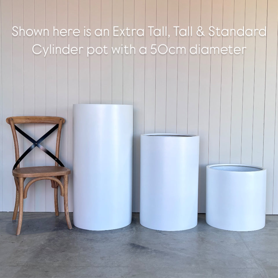 Cylinder Pot • White
