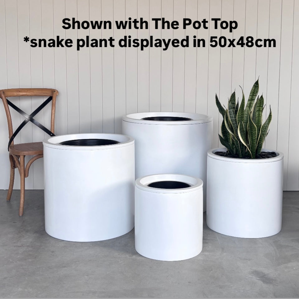 Cylinder Pot • White