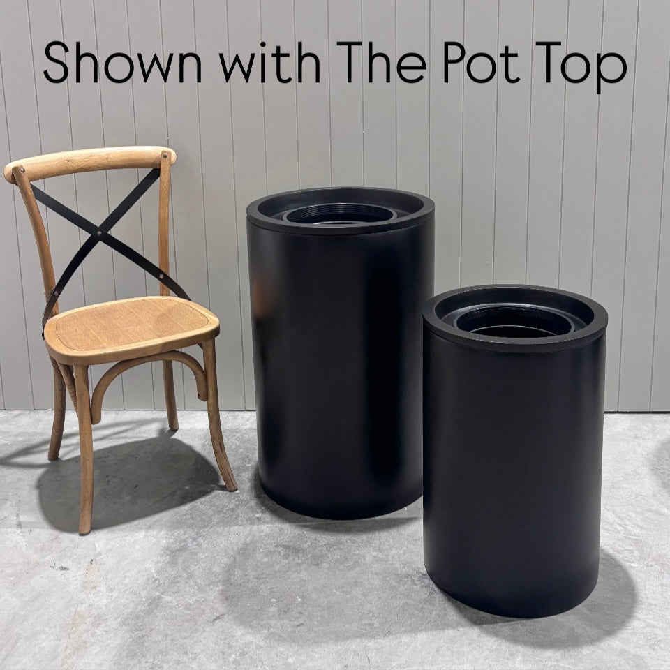 Tall Cylinder Pot • Black
