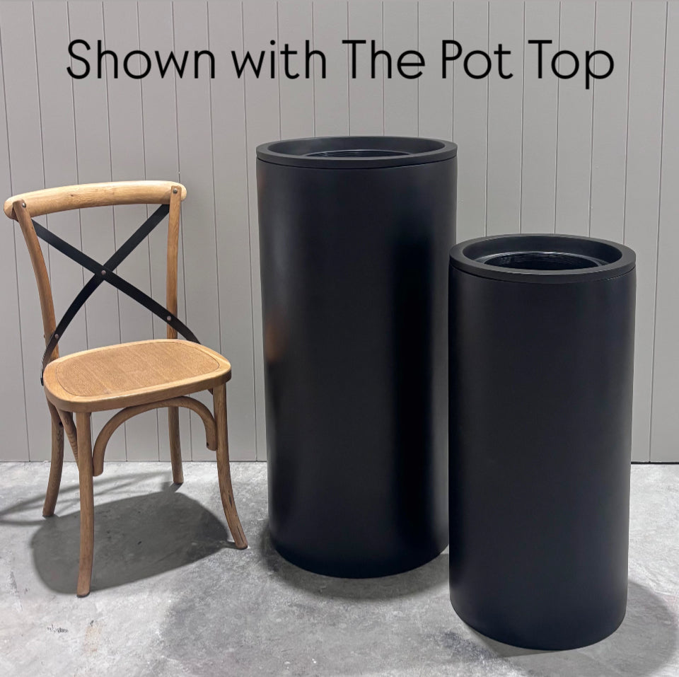 Extra Tall Cylinder Pot • Black