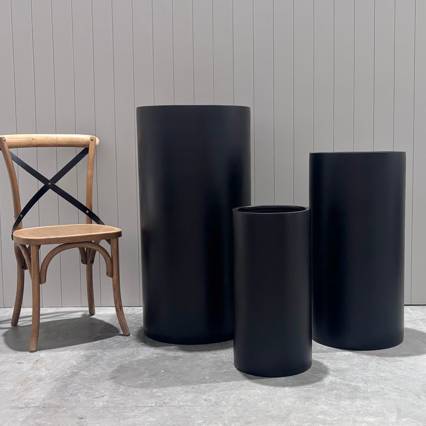 Extra Tall Cylinder Pot • Black