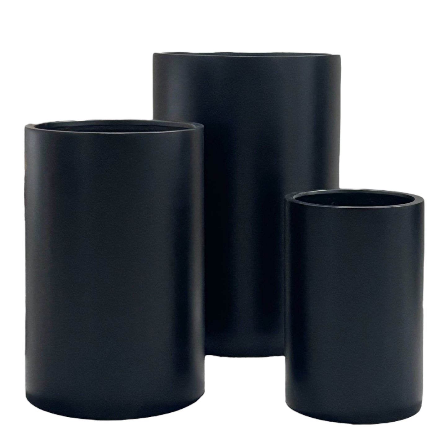 Tall Cylinder Pot • Black