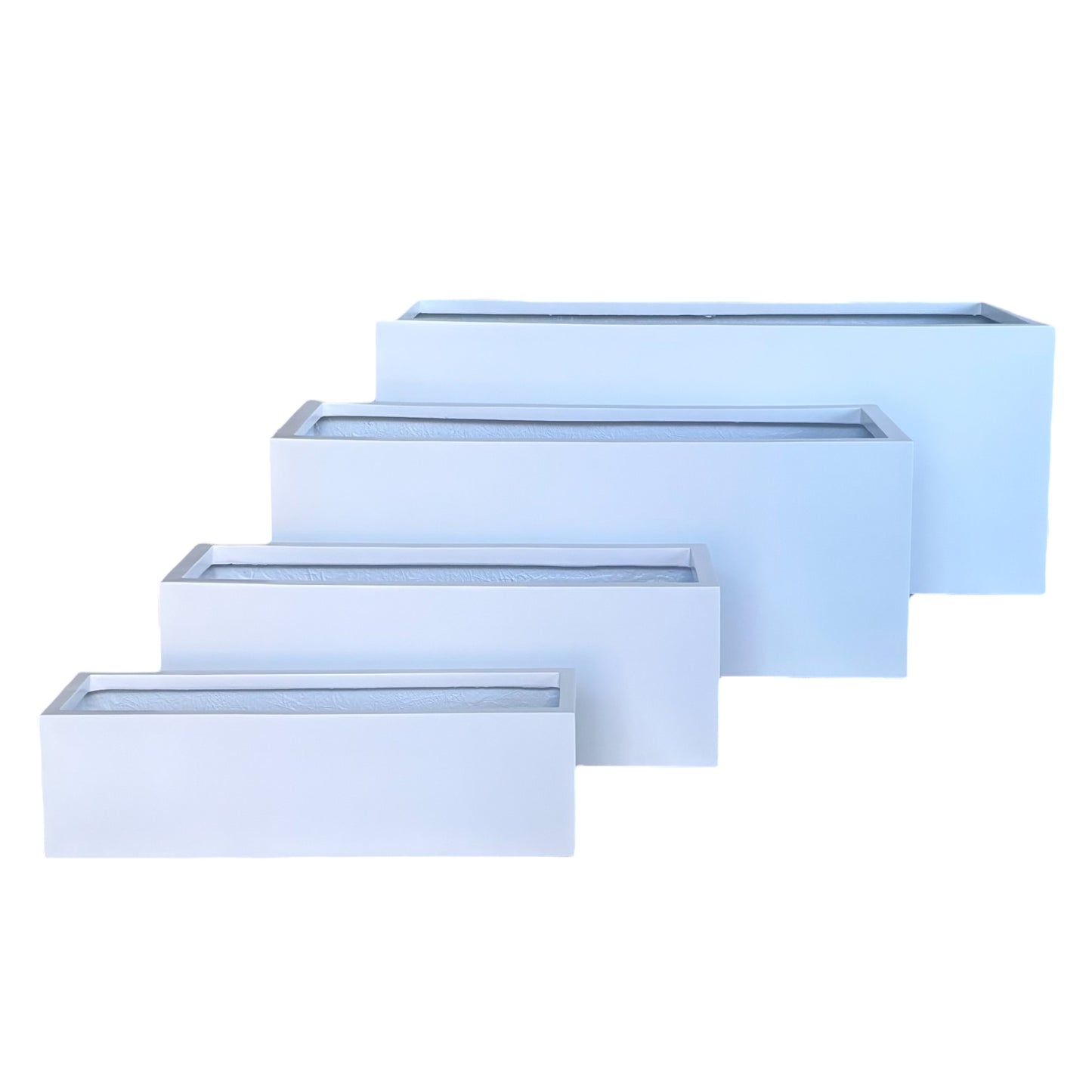 Trough Pot • White
