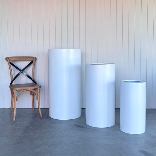 Extra Tall Cylinder Pot • White