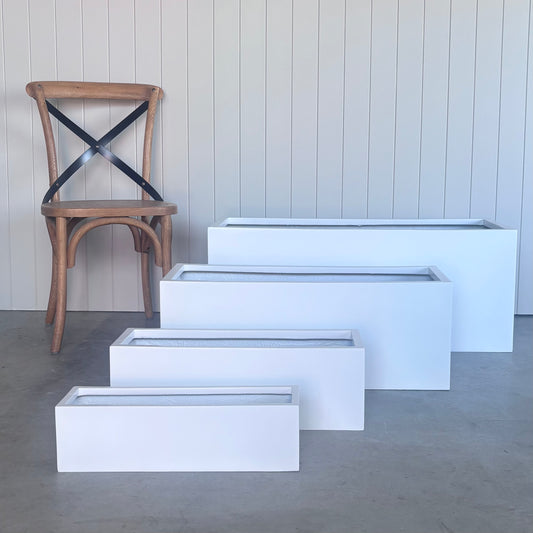 Trough Pot • White